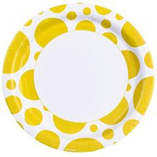 Picture of SUNSHINE YELLOW DOTS 22.8CM PLATES